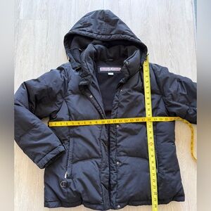 Endurance black parka detachable hood size large